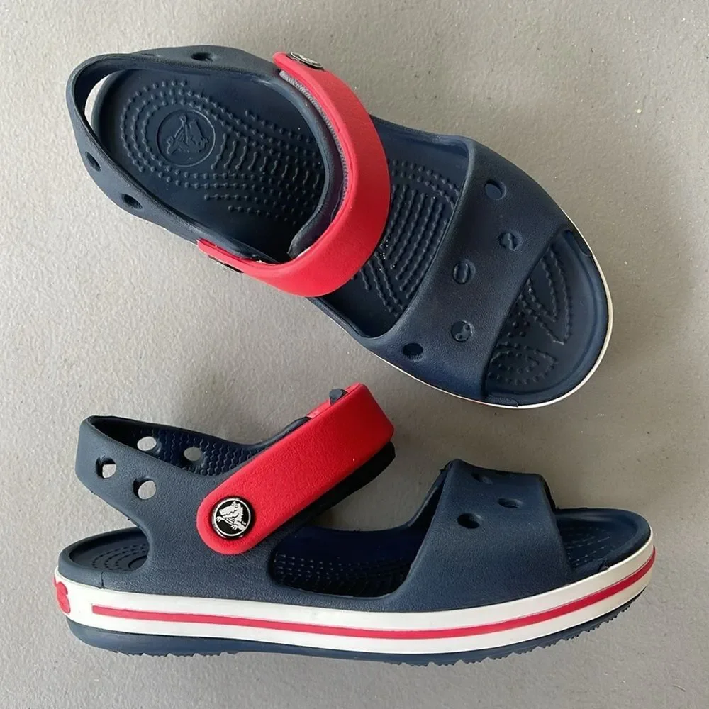 Toddler Crocband™ Cruiser Sandal Sandals Navy / Varsity Red Size 11
